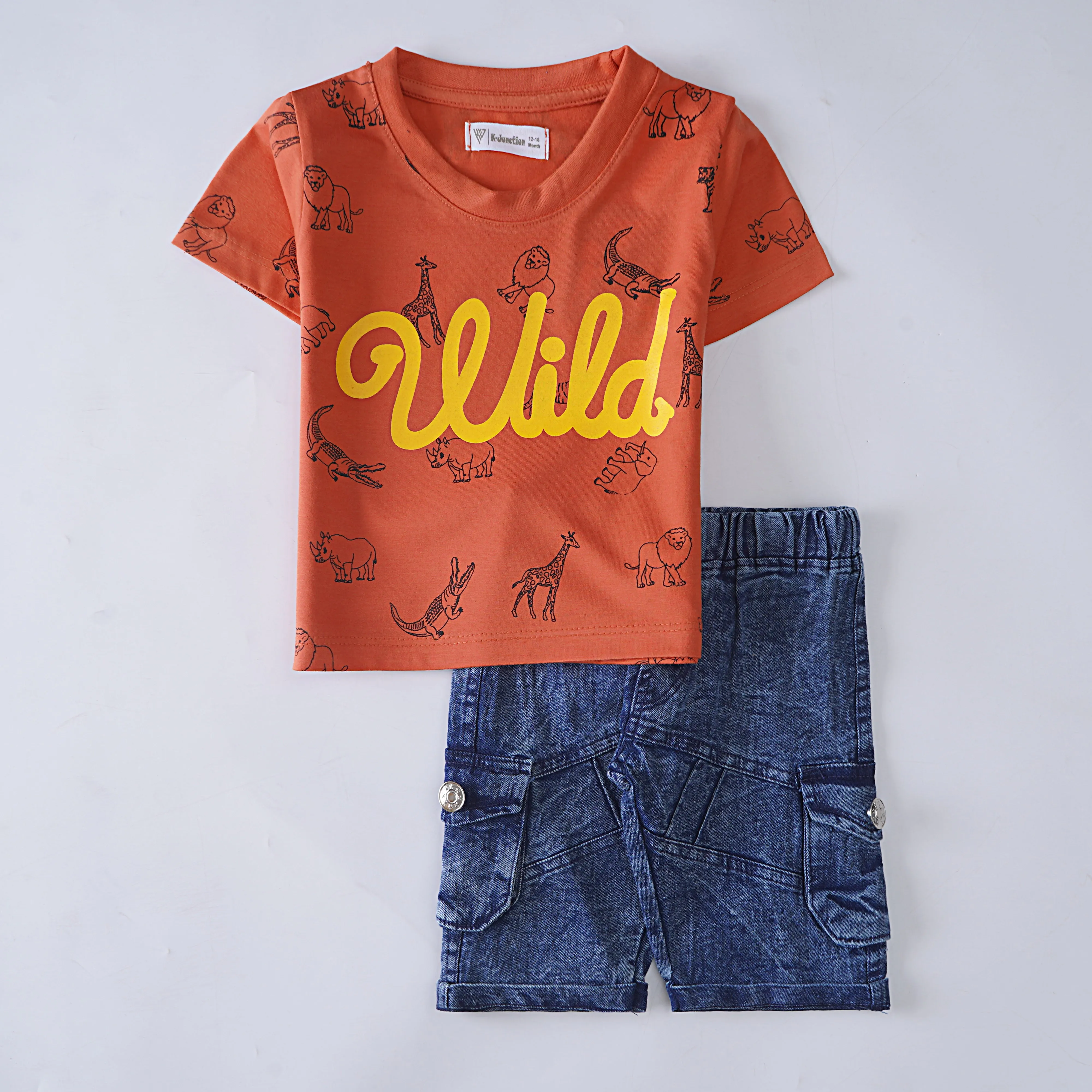 Boys Half Sleeves 2 Piece Suit (Wild)