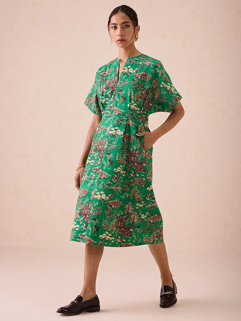 Green Fields Midi Dress