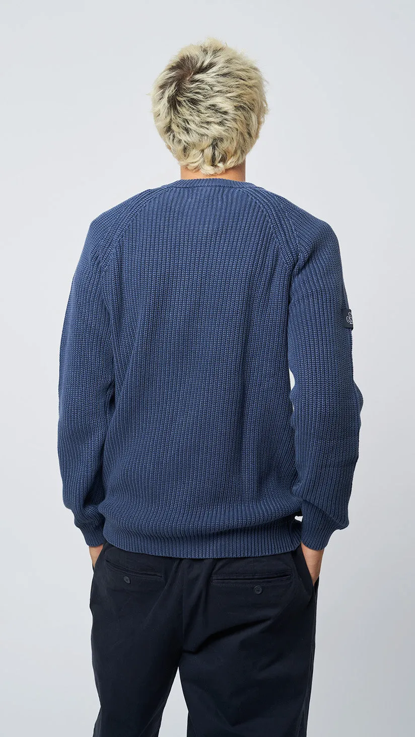 JERSEY KNITTED TOPAZ AZUL MARINO