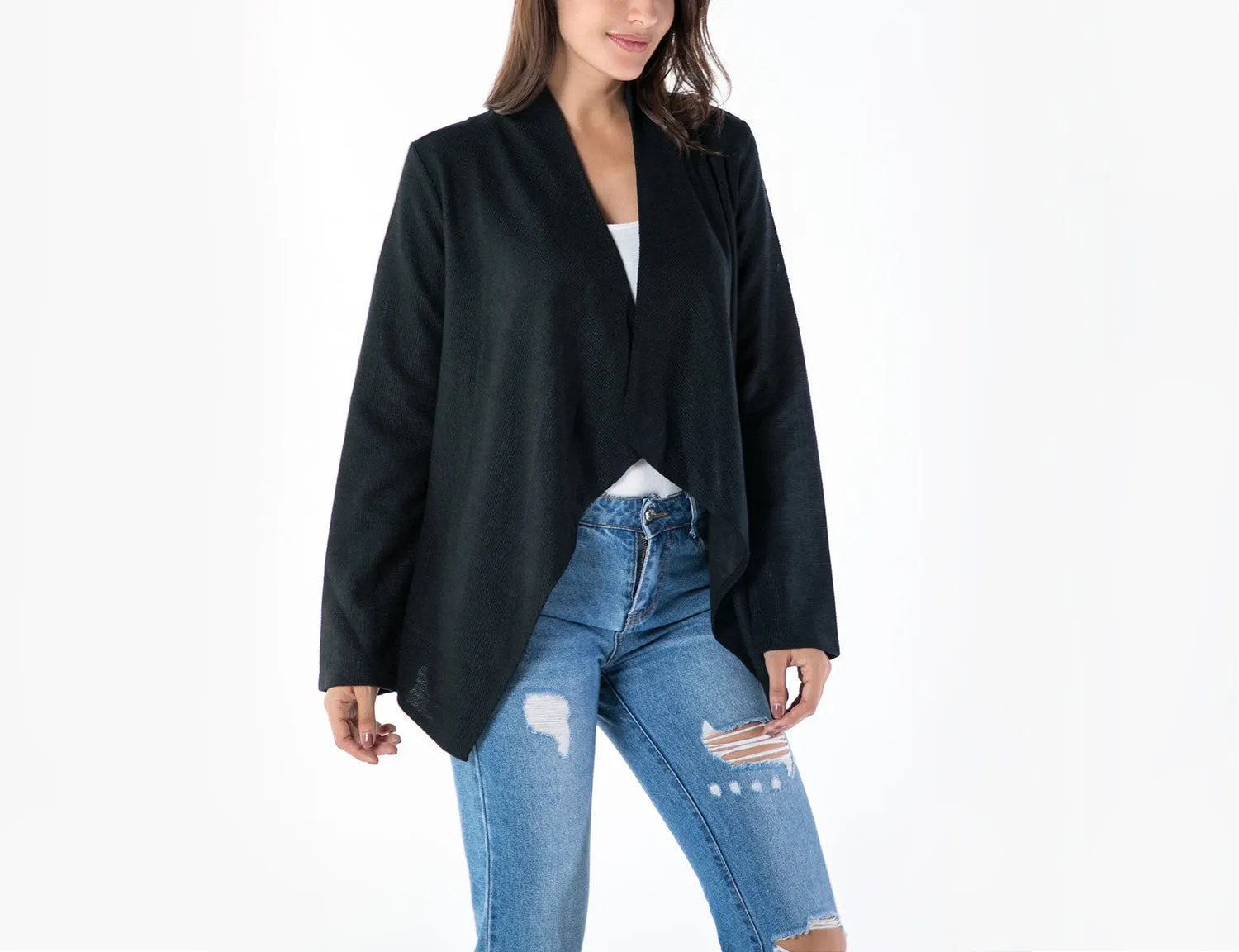 Long Sleeved Solid Color Casual Shirt